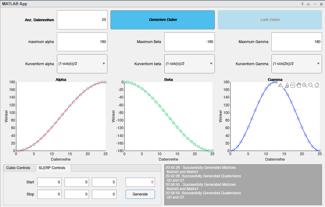Matlab GUI of Research Project